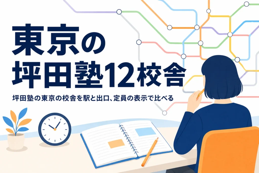 東京都の坪田塾の校舎一覧と選び方を紹介する記事のアイキャッチ