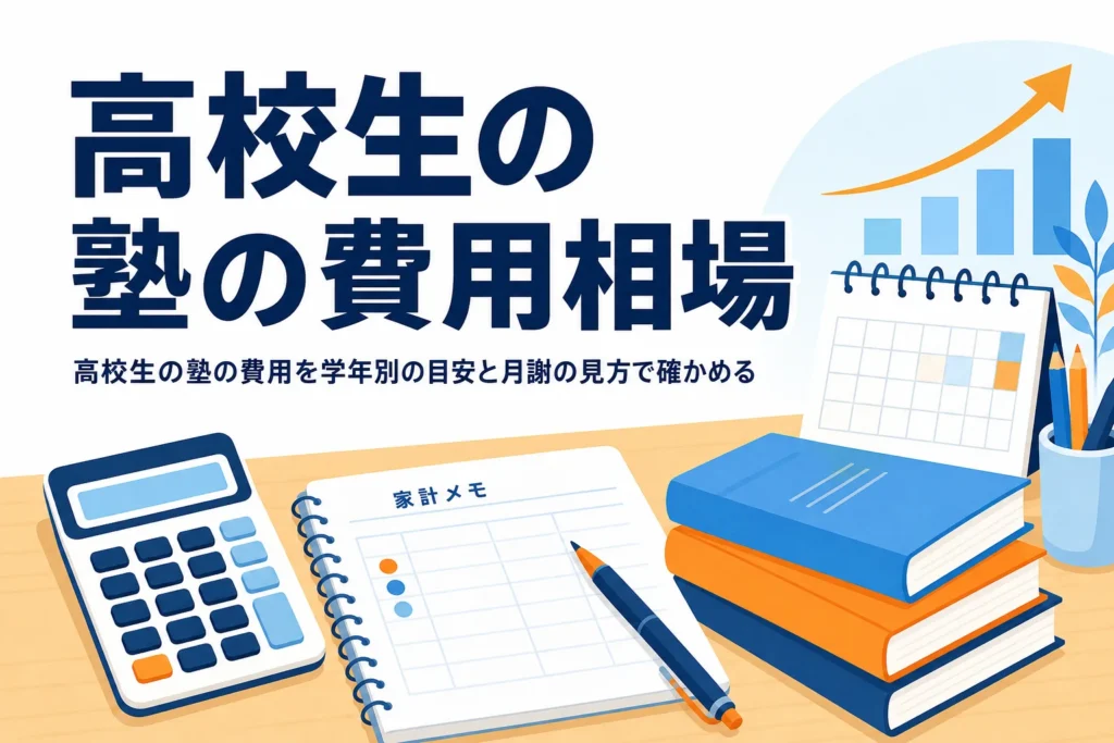 高校生の塾の費用相場と月謝の見方を紹介する記事のアイキャッチ
