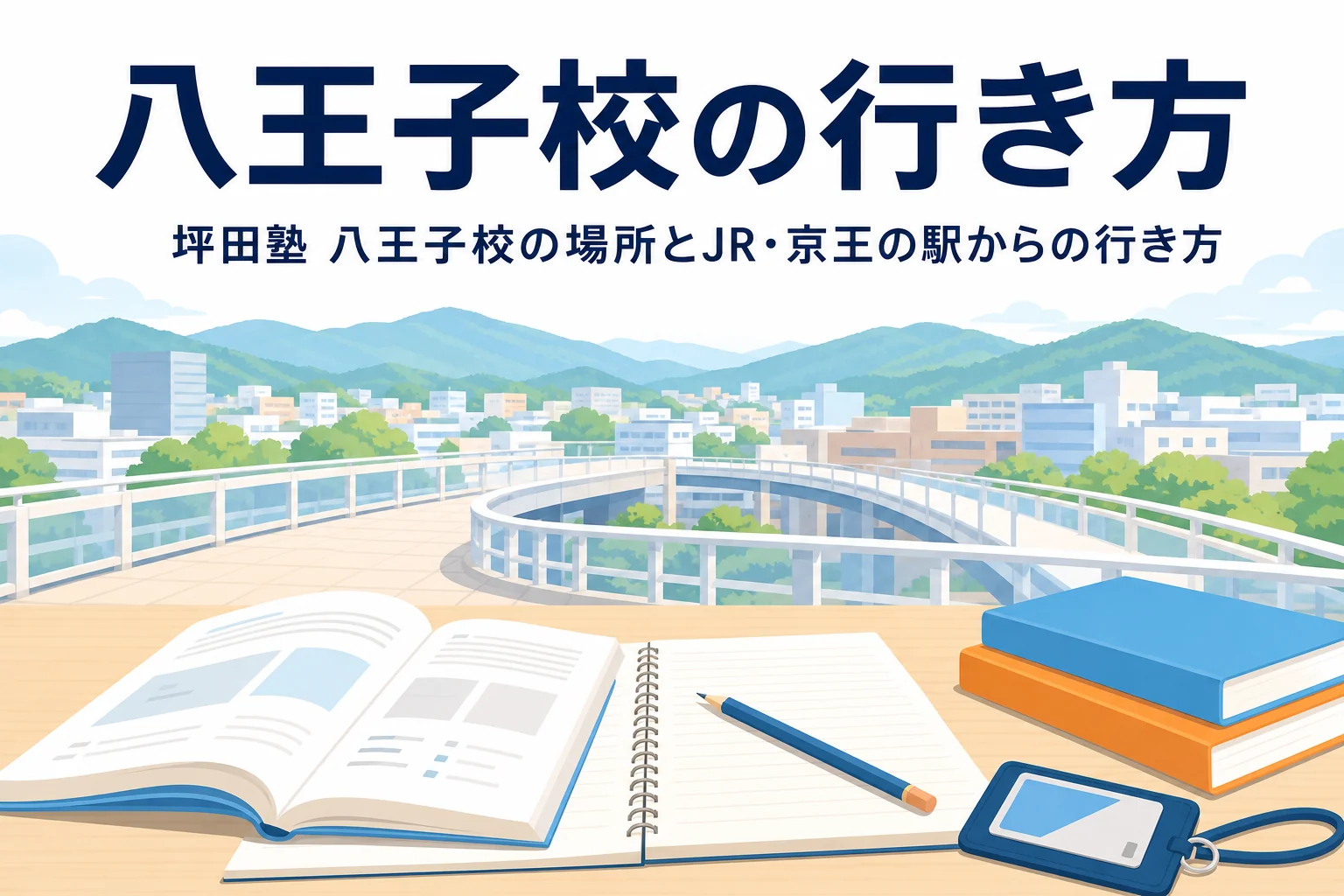 坪田塾 八王子校の場所とJR八王子駅・京王八王子駅からの行き方を紹介する記事のアイキャッチ