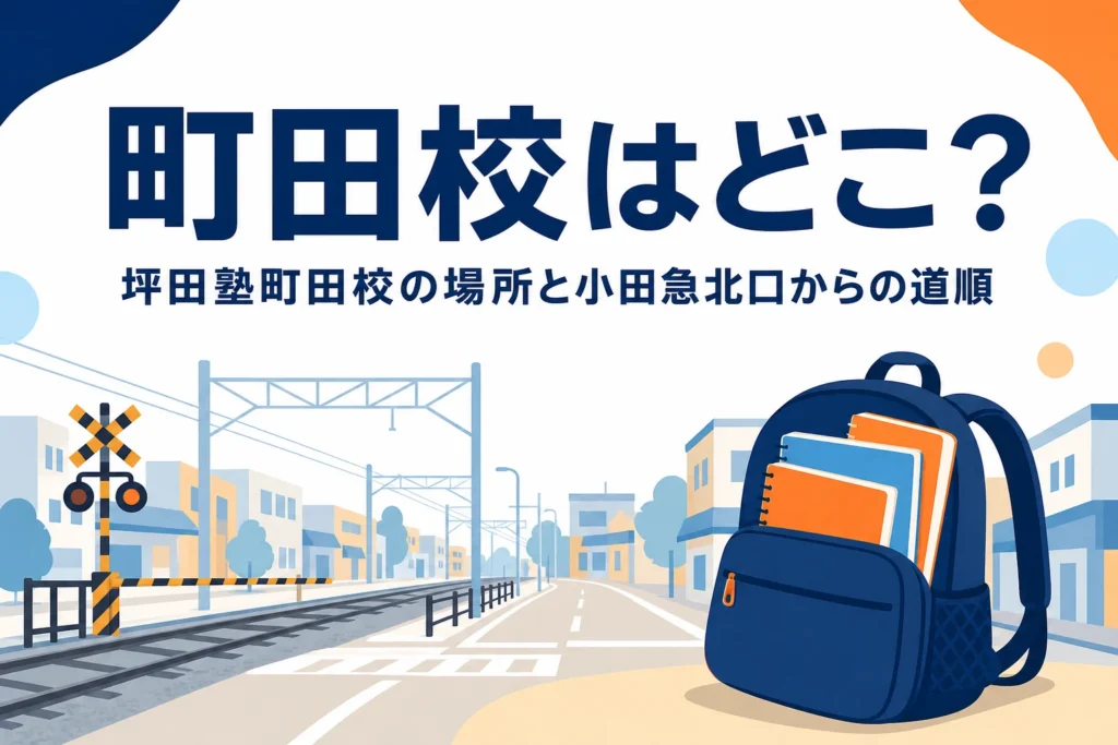 坪田塾町田校の場所と小田急町田駅北口からの道順を紹介する記事のアイキャッチ