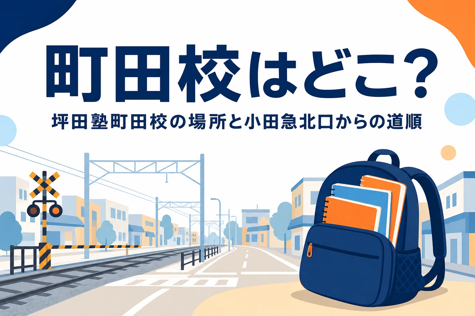 坪田塾町田校の場所と小田急町田駅北口からの道順を紹介する記事のアイキャッチ