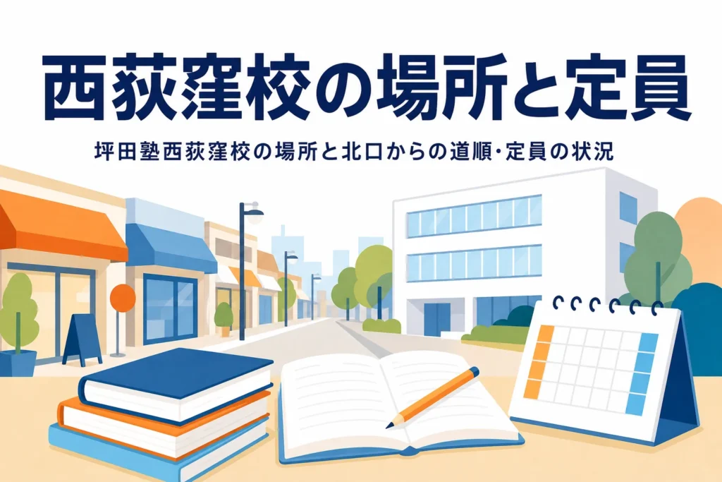 坪田塾西荻窪校の場所と定員の状況を紹介する記事のアイキャッチ