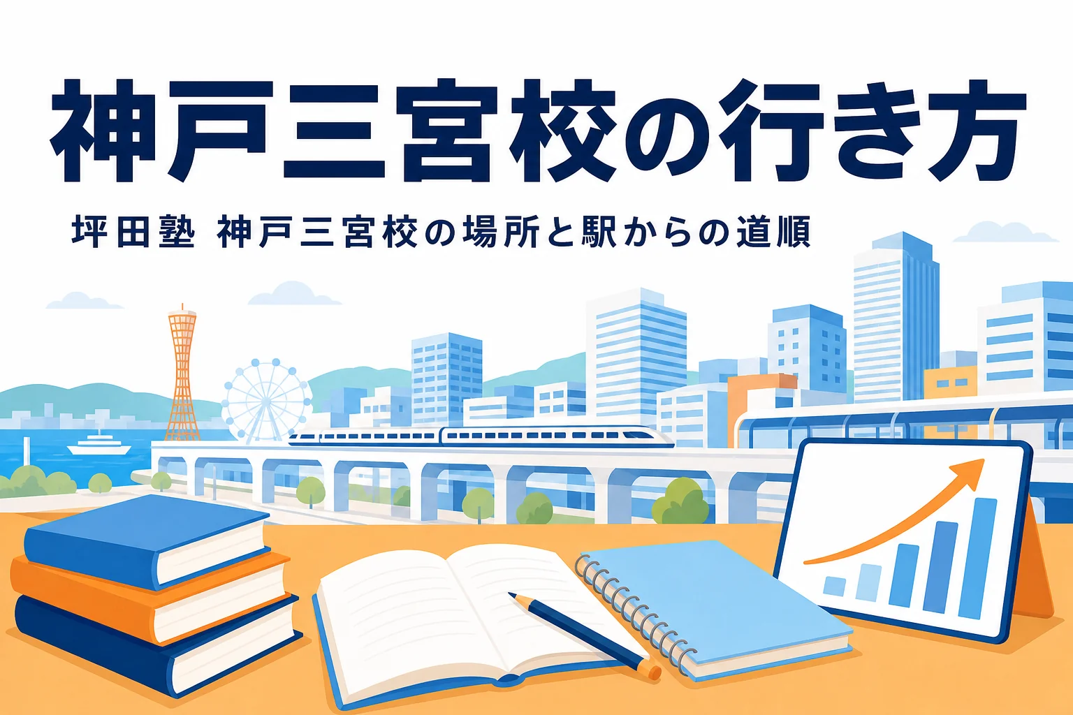 坪田塾 神戸三宮校の場所と三宮駅からの行き方を紹介する記事のアイキャッチ