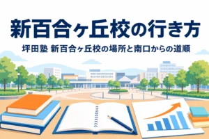 坪田塾 新百合ヶ丘校の場所と新百合ヶ丘駅南口からの行き方を紹介する記事のアイキャッチ